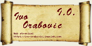 Ivo Orabović vizit kartica